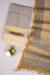 Premium Sanganeri Printed Cotton Suit With Kota Doria Duppta(BFCOTKD05)